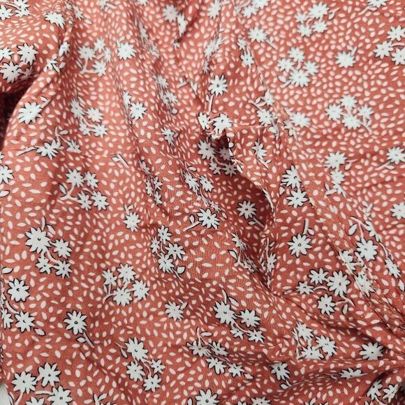 Lulus Short Sleeve Cropped Tie Front Carnation Crush Floral Top Womens Small - Picture 5 of 12